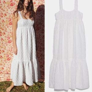 Zara Voluninous Weave Maxi Dress